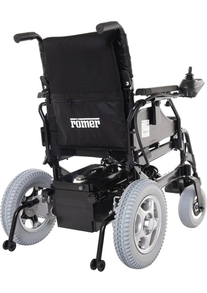 Römer Akülü Tekerlekli Sandalye | 2X340W Motor Gücü, 24V32AH Jel Akü ve Katlanabilir Çelik Şase R106