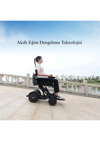 Poylin Akıllı Tekerlekli Sandalye | Otomatik Eğim Ayarlı, Katlanabilir, 360° Manevralı P212 Xsto M4U