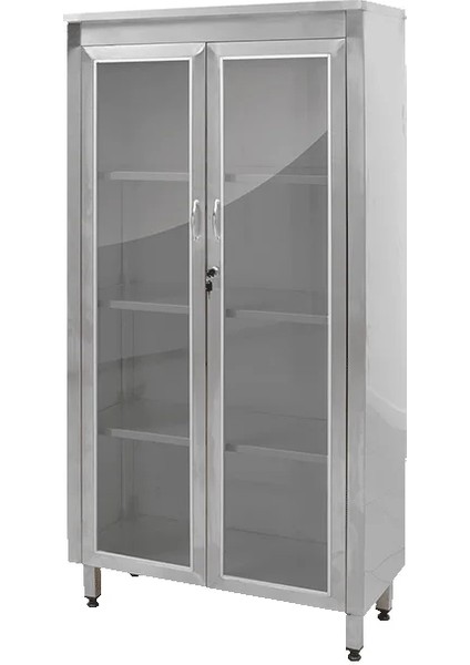 paslanmaz çelik ameliyathane alet ve dolabı hijyenik, dayanıklı, kilitlenebilir medikal dolap e-107