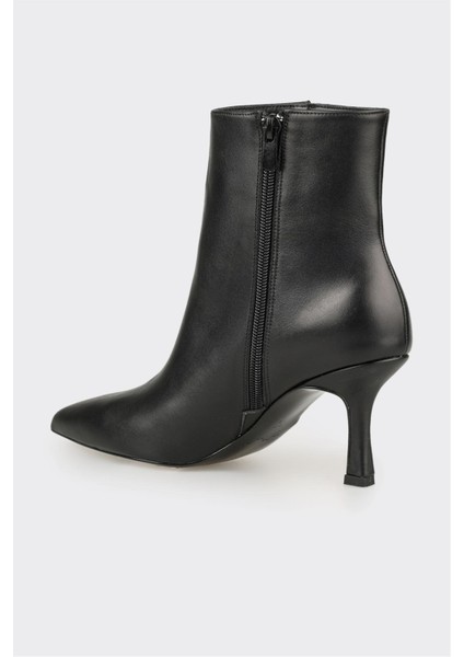 Siyah Deri Kadın Klasik Bot modelleri