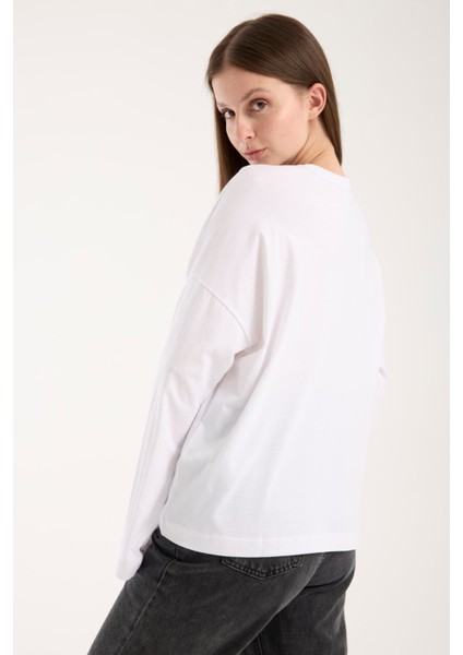 Kadın Oversize %100 Pamuk Triko Bluz – Rahat Kalıp ve Modern Tasarım 3011