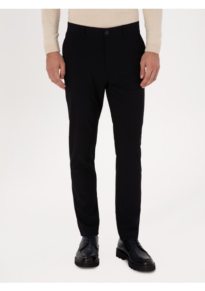 Erkek Lacivert Slim Fit Basic Kanvas Pantolon 50314091-VR033 fiyatları