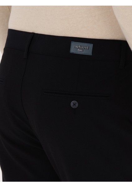 Erkek Lacivert Slim Fit Basic Kanvas Pantolon 50314091-VR033