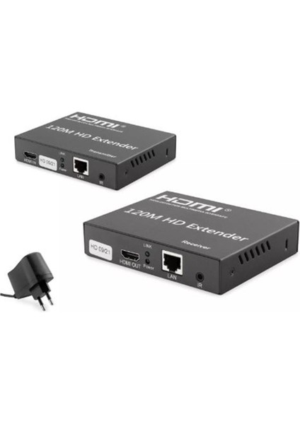 HDX1348 120M HDMI Extender 3840 x 2160 @30Hz 4K Siyah