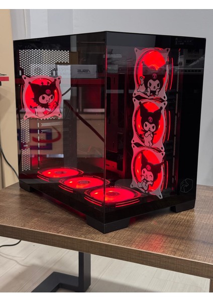 Gametech Kuromi Karakterli 7 Rgb Fanlı Akvaryum Kasa Siyah fırsatları