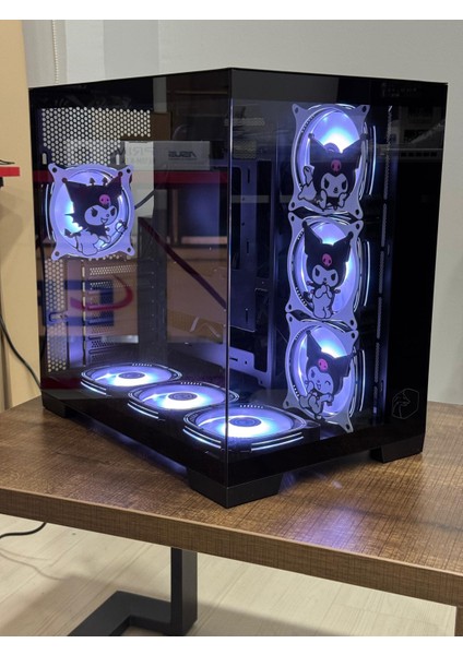 Gametech Kuromi Karakterli 7 Rgb Fanlı Akvaryum Kasa Siyah indirimleri