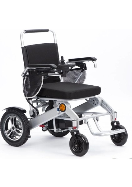 Ekonomik Lityum Pilli Hafif Akülü Tekerlekli Sandalye Uzaktan Kumandalı ve Tek Hareketle Katlanabilir