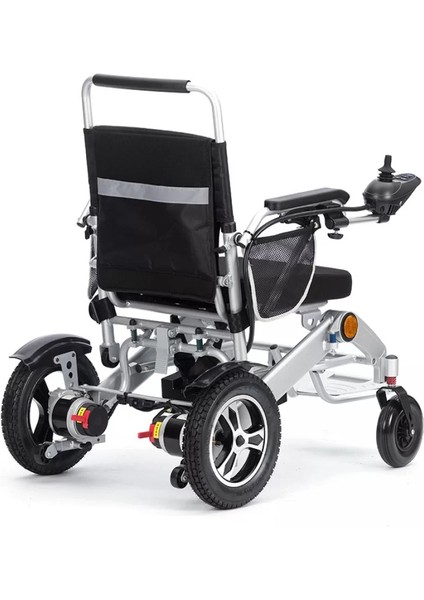 Ekonomik Lityum Pilli Hafif Akülü Tekerlekli Sandalye Uzaktan Kumandalı ve Tek Hareketle Katlanabilir indirimleri