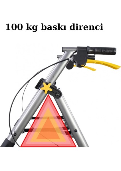 Poylin Ekonomik Rollatör | Katlanabilir Yapı, Oturma Alanı, Frenli Tekerlekli P581