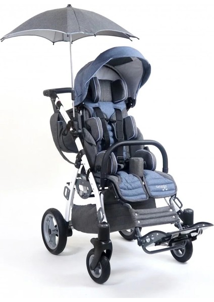 Mywam Grizzly Engelli Çocuk Puseti Full Aksesuarlı | Yatar Sırtlık, Çift Yönlü Montaj, 45 kg Taşıma Kapasiteli