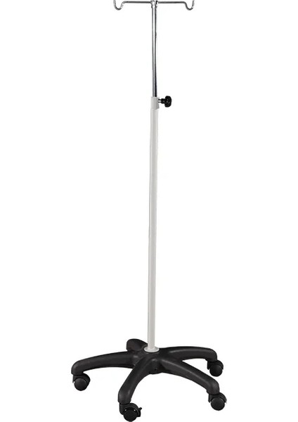 Serum Askısı | 2 Veya 4 Kancalı Nikelajlı Askı, 5 Tekerlekli Abs Ayaklı, Ayarlanabilir Yükseklikli E-287/B