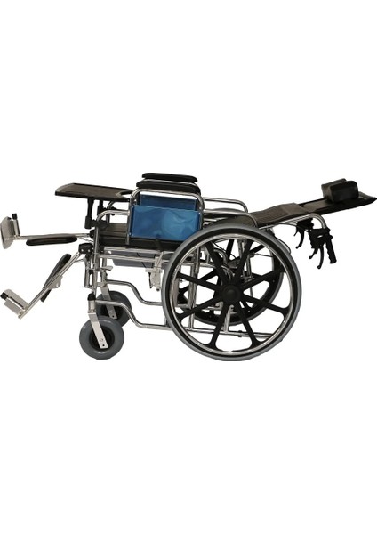 Poylin Banyo Tuvalet Sandalyesi | Sırt Yatar, Ayak Kalkar, Katlanabilir Çelik Gövde P615 fiyatları