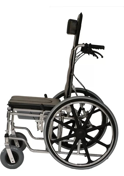 Poylin Banyo Tuvalet Sandalyesi | Sırt Yatar, Ayak Kalkar, Katlanabilir Çelik Gövde P615 modelleri