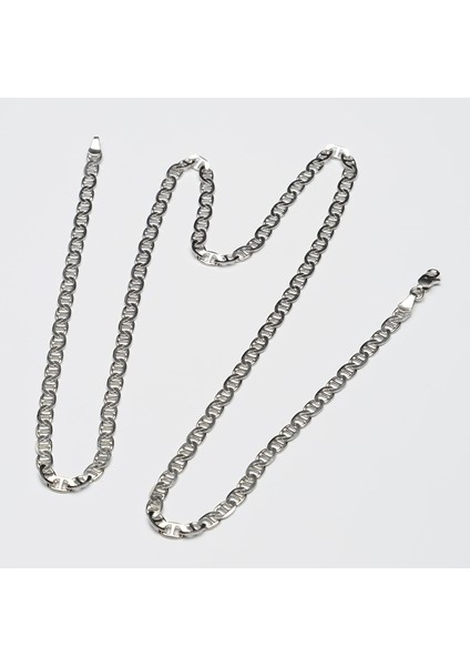 100 Mikron Rodyum Barlı Gümüş Zincir modelleri