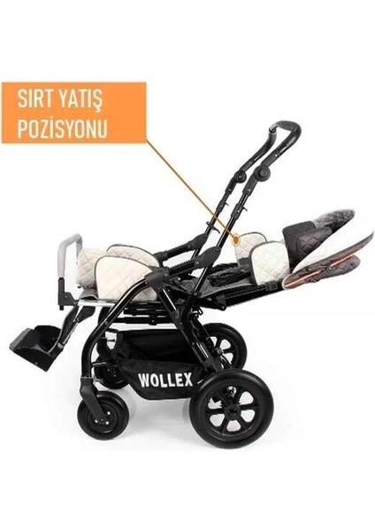 Wollex Trıo Cp Engelli Puseti | Ayarlanabilir Yapısı ve Katlanabilir Şasesiyle Taşınabilir Cp 8901-16 fiyatları