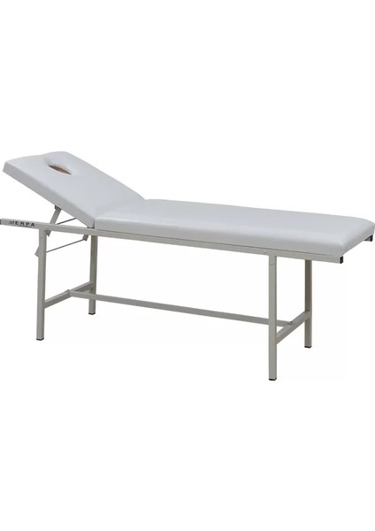 Masaj Masası | Katlanabilir Ayaklı, Kafalık Delikli, 4 Kademeli Baş Ayarlı, Antibakteriyel Döşemeli E-204