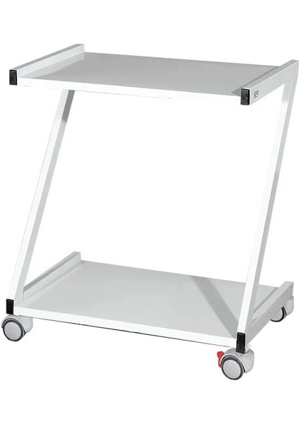 Cihaz Arabası | Z Tipi, Iki Katlı Metal Gövde, Antistatik Tekerlekli E-231