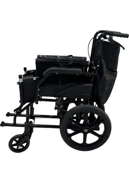 Poylin Refakatçi Tekerlekli Sandalye | Katlanabilir Çelik Gövde, Refakatçi Frenli, Hafif ve Kompakt Yapılı P805