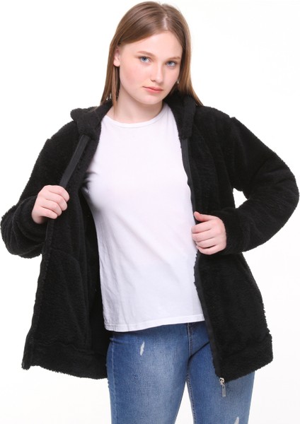 Kapüşonlu Polar Welsoft Peluş Hırka indirimleri