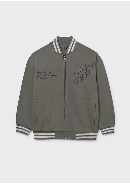 7417-16 Erkek Çocuk Yeşil Polar Ceket