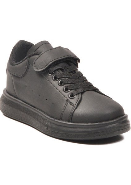 Siyah Cırtlı Hafif Çocuk Spor Ayakkabı 2540-26K P