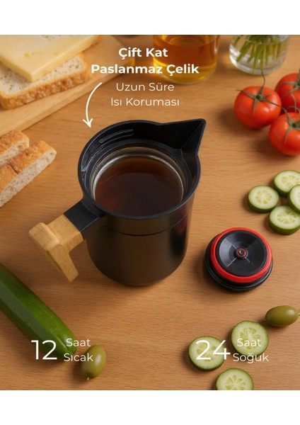 North 2 Litre Çelik Termos-Siyah indirimleri