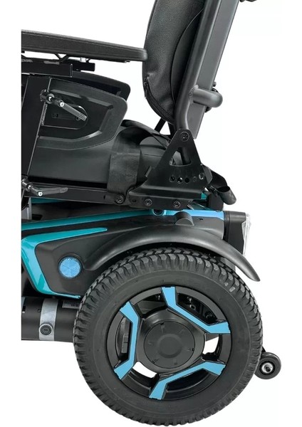 Poylin Fonksiyonel Akülü Tekerlekli Sandalye Mavi | Ayarlanabilir Oturum Genişliği, 45 Km Menzil, Elektromanyetik Fren P267 modelleri