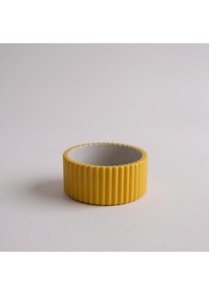 Çizgili Dokuya Sahip Sarı Mini Kase (8x4 Cm) fiyatları