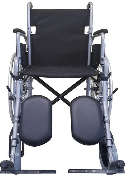 Poylin Manuel Tekerlekli Sandalye | Katlanabilir Sırtlı Çelik Şase, Ayak Kalkar, Bas-Çıkar Tekerlekli, Antibakteriyel Döşemeli P112