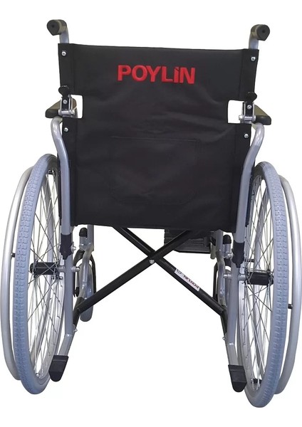 Poylin Manuel Tekerlekli Sandalye | Katlanabilir Sırtlı Çelik Şase, Ayak Kalkar, Bas-Çıkar Tekerlekli, Antibakteriyel Döşemeli P112 fiyatları