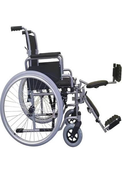 Poylin Manuel Tekerlekli Sandalye | Katlanabilir Sırtlı Çelik Şase, Ayak Kalkar, Bas-Çıkar Tekerlekli, Antibakteriyel Döşemeli P112 fırsatları