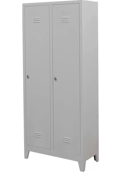 Iki Kapılı Metal Soyunma Dolabı Güvenli ve Pratik Depolama Çözümü E-109