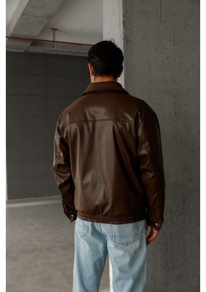 Oversize Unisex Içi Kürklü Deri Ceket modelleri