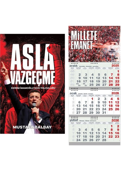 Asla Vazgeçme ve Gemici Duvar Takvimi Me