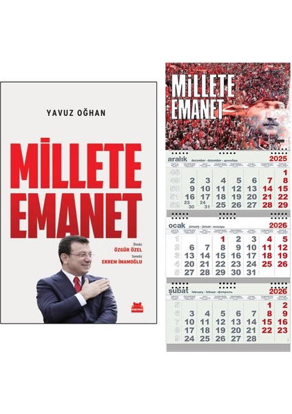 Millete Emanet ve Gemici Duvar Takvimi-Me