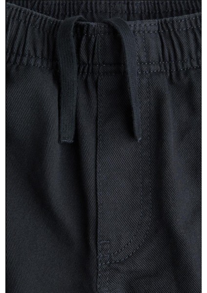 Erkek Çocuk Pamuklu Gabardin Jogger Pantolon Siyah modelleri