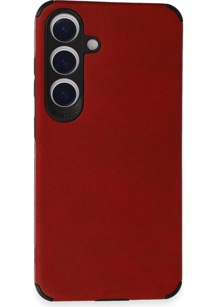 Samsung Galaxy S24 Kılıf Loop Deri Silikon - KIRMIZI-(5796)
