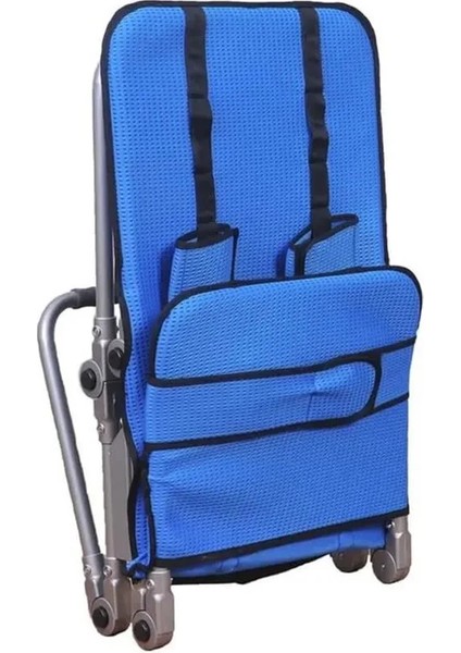 Metal Engelli Banyo Yıkama Sandalyesi Mavi | Ayarlanabilir Yükseklik ve Açı Özelliği 155 cm fiyatları