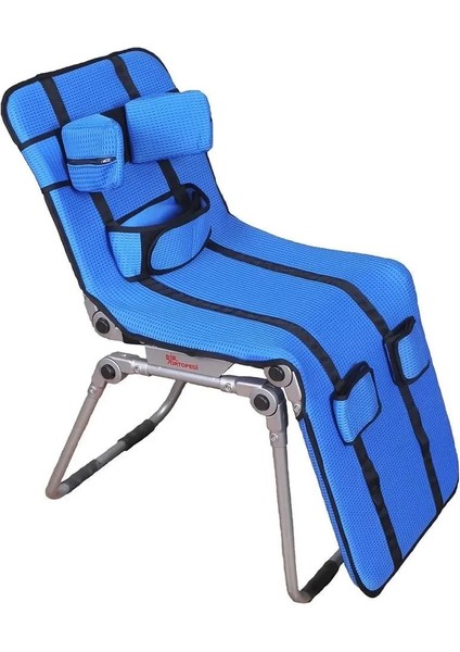 Metal Engelli Banyo Yıkama Sandalyesi Mavi | Ayarlanabilir Yükseklik ve Açı Özelliği 155 cm modelleri