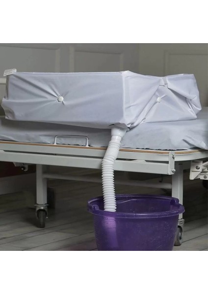 Pratik Baş Yıkama Havuzu | Yatağa Bağımlı Hastalar Için Su Geçirmez ve Baş Destekli