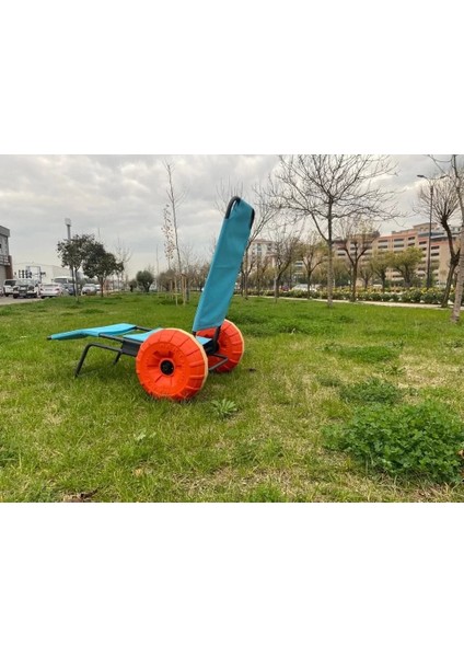 Engelli Plaj Sandalyesi | Hafif, Ce Belgeli ve 2 Teker Kolçaksız Kum ve Taşlı Zeminde Rahat Kullanım fiyatları