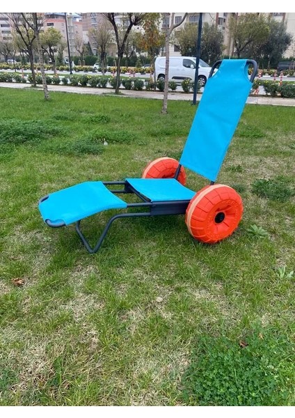 Engelli Plaj Sandalyesi | Hafif, Ce Belgeli ve 2 Teker Kolçaksız Kum ve Taşlı Zeminde Rahat Kullanım fırsatları