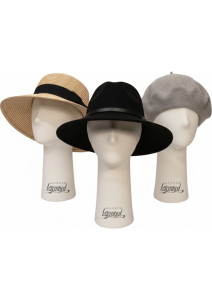 Beyaz Renk Polyester Kafa Mankeni Aksesuar Mankeni Şapka Mankeni Peruk Mankeni fırsatları