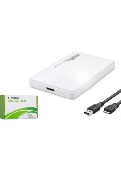 HDX1752 HDD Kutu Usb3.0 Plastik Sata 2.5" Beyaz