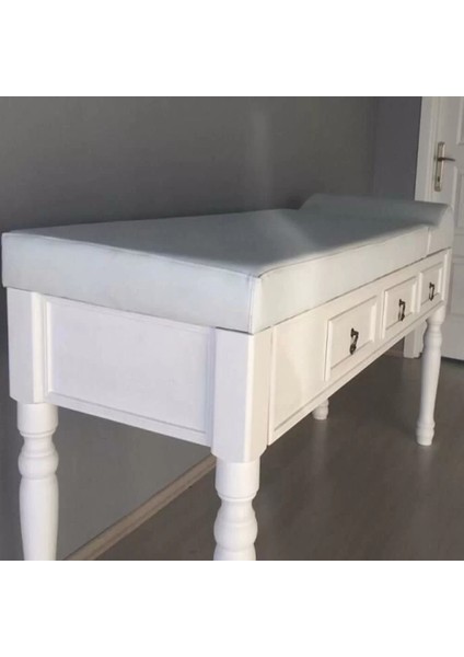 Ahşap Çekmeceli Muayene Masası Beyaz | El Yapımı, Ayarlanabilir ve Silinebilir Deri Kaplama fiyatları