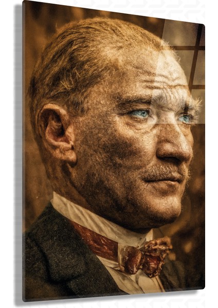 Zamanın Ötesinde Bir Lider - Mustafa Kemal Atatürk Cam Tablo