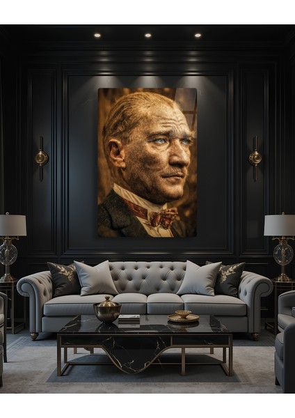 Zamanın Ötesinde Bir Lider - Mustafa Kemal Atatürk Cam Tablo fiyatları