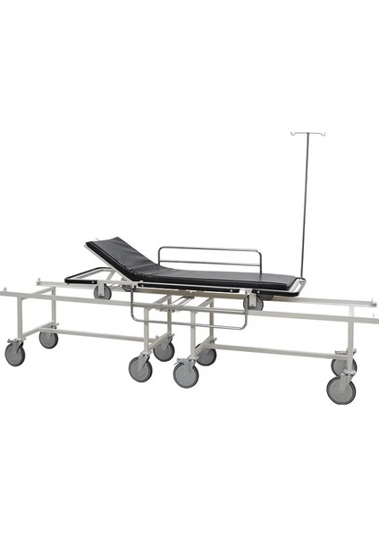 Hasta Transfer Sedyesi | Kilitlenebilir Alt Araba, 150 mm Tekerlekli, Sıvı Geçirmez Minderli E-214