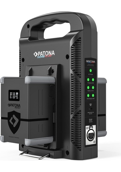 1726 Platinum Profesyonel Çift V-Mount Batarya Şarj Cihazı Usb-C PD100W Destekli