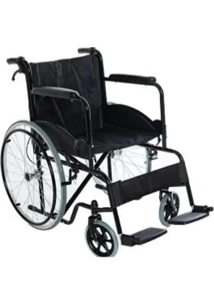 Çelik Şase Manuel Tekerlekli Sandalye | Iç-Dış Mekan Uygun, Korozyona Dayanıklı